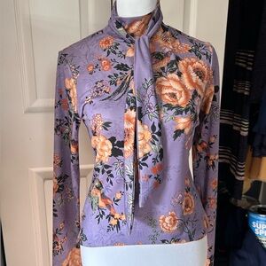 SOLD!
Zara Floral Printed Stretch-Poly Top